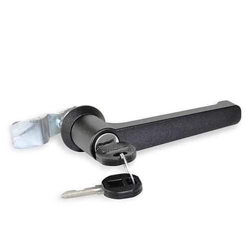 Ganter 115-SCT-28-SW VERRIEGELUNG MIT T GRIFF, ABSCHLIESSBAR - GN 115 Verriegelungen - abschliessbar - schwarz kunststoffbeschichtet-Abbildung