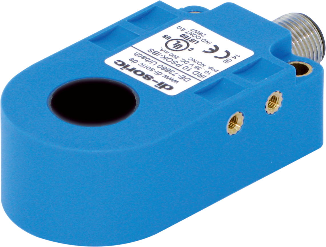 di-soric IRD 15 PSOK-IBS Induktiver Ringsensor, dynamisch, pnp, 200 mA, NO/NC, umschaltbar, Stecker, M12, 4-polig, IP 67 - IRD 15 PSOK-IBS-di-soric Induktiver Ringsensor IRD - Abbildung