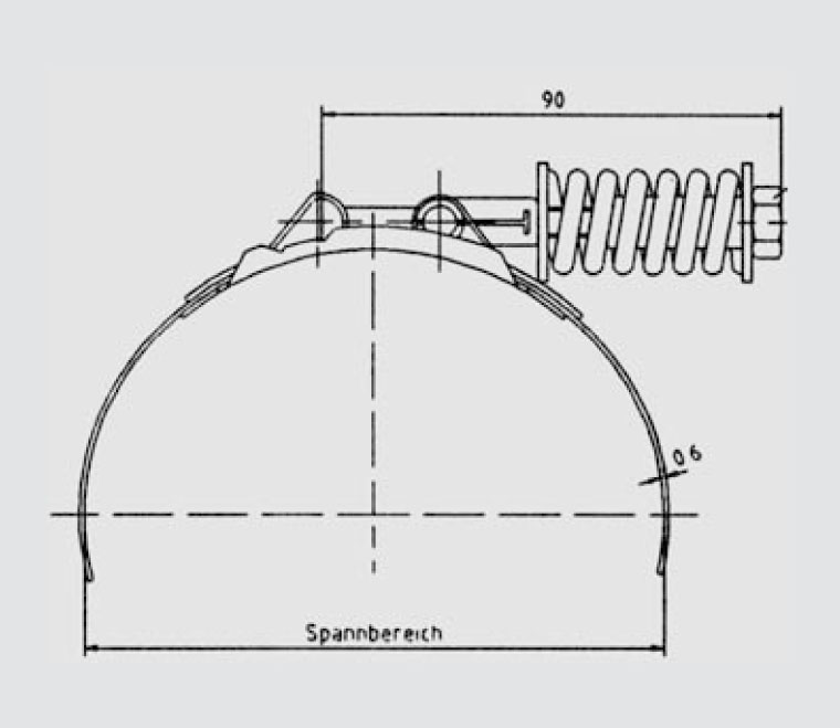 Schlauchschellen TBGF, Spannbereich 102-108, Breite 20; Material W2 *Sondermmaß (kürzen vorhandener Schelle) - NORMA TBGF Schlauchschelle