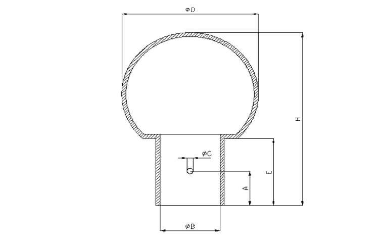 Leschhorn 14800 Vollsprühköpfe 360° NW 25, B5-1 (Innendrm. 28,2mm zum Stecken) - DIN 11850 Spruehköpfe, Anschlussmasse