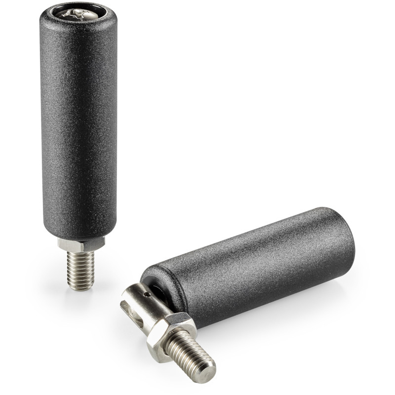 Leschhorn M136C Umleggriffe  H 81;  Gewinde d1 M10; Kunststoff PA, schwarz - LE M136CIN Umleggriffe-Gewindestift-aus-Edelstahl-Abbildung