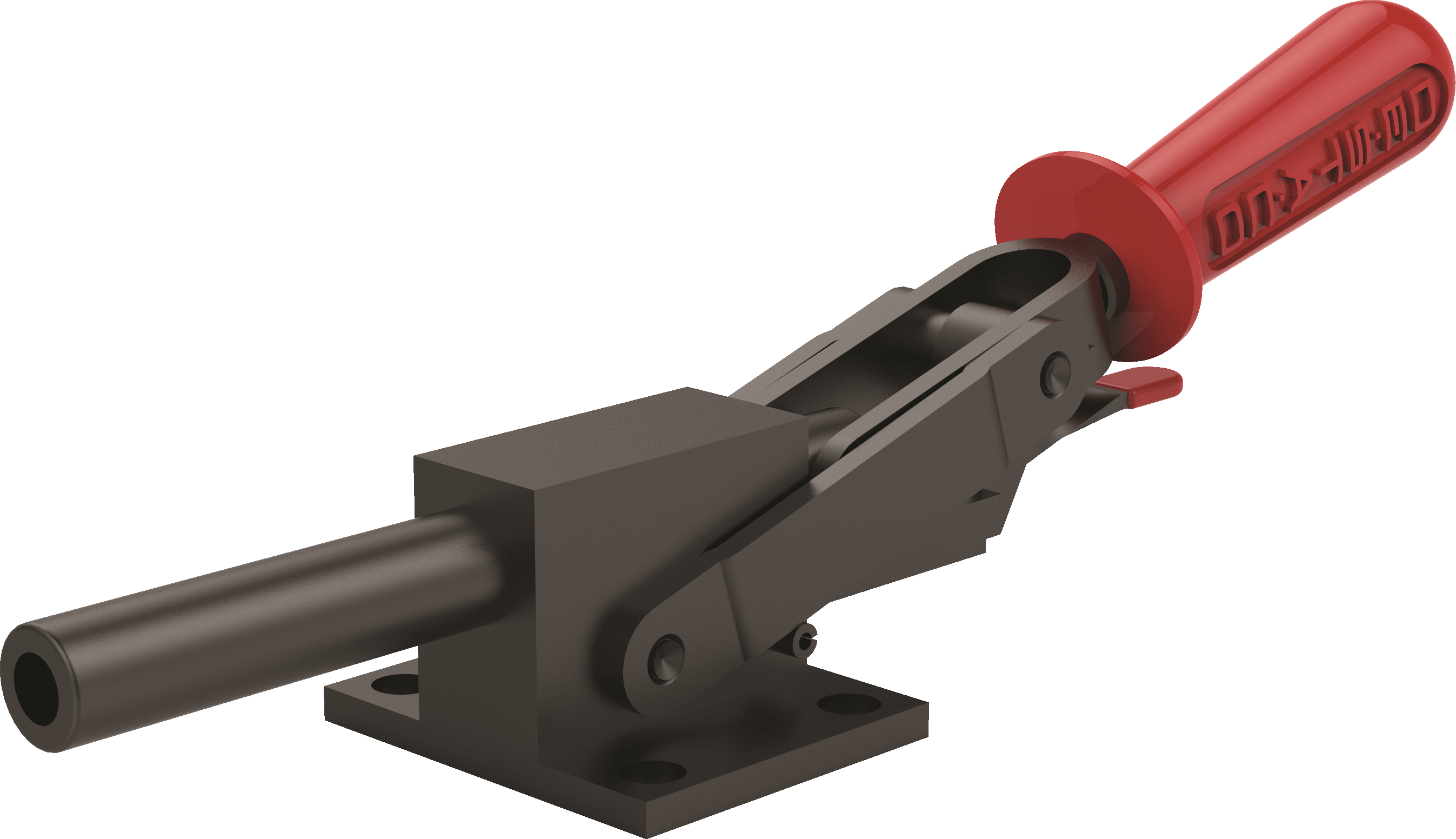 DESTACO 5133-MR Schubstangenspanner Haltekraft 20460 N, M12 , Hub 79,5  Handgriff Öffnungswinkel 139° - DESTACO 5133-MR Schubstangenspanner, Haltekraft 20460N, Kolbengewinde metrisch, Fuss abgewinkelt,