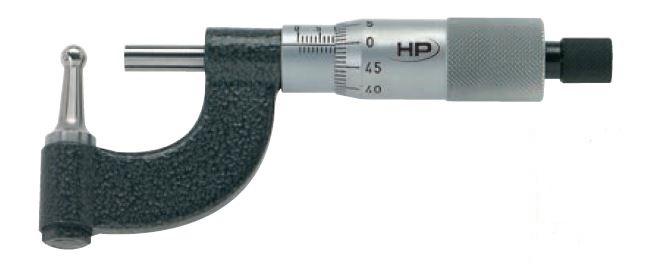 Helios Preisser, 0824 303  Bügelmessschraube für Rohrwandungen  Kugel-ø 6,5 mm, 0-25 mm Messbereich - Helios Preisser - 0824 Buegelmesschraube fuer Rohrwandungen