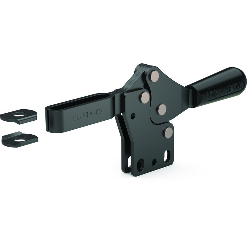 DESTACO 227-UB853-LS Horizontalspanner Haltekraft 2200N, Öffnungswinkel 90°, kpl. schwarz, Ohne Andruckspindel - DESTACO 227-UB-LS-BLK -227-UB853-LS- Horizontalspanner - U- Spannarm - Fuss angewinkelt