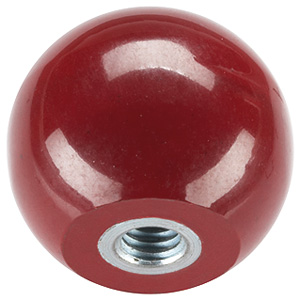 Halder 24560.0525 Kugelknopf DIN  319 Ø 25 mit Pressstoffgewinde, Form C, rot - Kugelknoepfe Kugelknopf DIN 319 - Durchmesser 20 - mit Pressstoffgewinde - Form C - schwarz