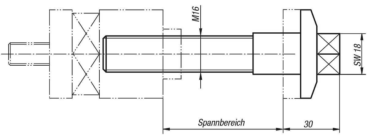Norelem 04395-4067 SPANNSCHRAUBE ZU AUFSPANNBOLZEN, - NLM 04395 Spannschrauben - Massblatt