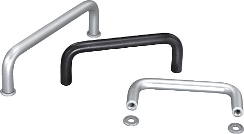 Norelem 06917-055051 BÜGELGRIFF RUND, A=55, M5, SCHWARZ ELOXIERT - Norelem 06917 Buegelgriffe rund