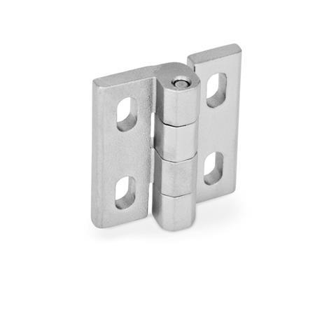 Ganter 235-NI-55-55-HB-GS Edelstahl Scharniere, justierbar - GN-235-Scharniere-Edelstahl-justierbar-GS-matt-gestrahlt-in-der-Hoehe-justierbar-Edelstahl