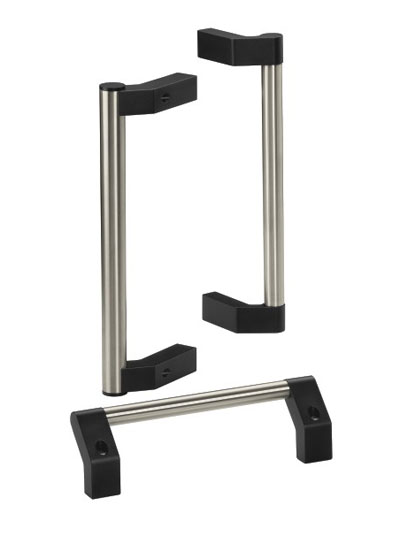 Leschhorn HH-25.500.54  zusammensteckbare Rohrgriffe Typ B; A 500,  Schenkel schwarz / Rohr Ø 25 mm  schwarz Griff aus Einzelelementen, komplett montiert - Leschhorn Serie HH zusammensteckbare Rohrgriffe - HH-25 - HH-30 - HH-35