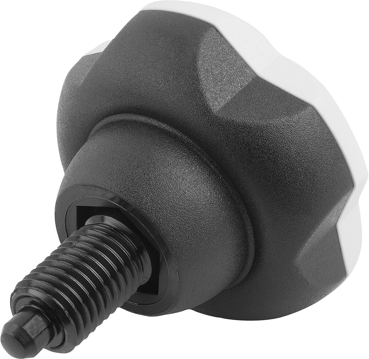 Kipp K0245.12065 ARRETIER  UND SPANNGRIFF GR.2, D=50, M12X1.5, DECKEL LICHTGRAU - K0245-12065 ARRETIER UND SPANNGRIFF GR 2 - D 50 - M12X1-5 - DECKEL LICHTGRAU