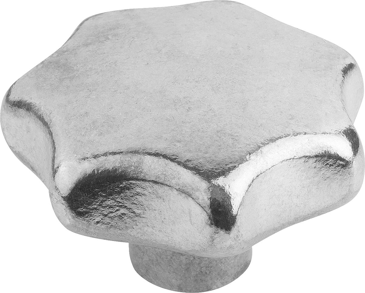 Norelem 06192-56312 STERNGRIFF FORM E, D1=63, D5=M12, ALU, GEROMMELT - 06192-56312 STERNGRIFF FORM E - D1 63 - D5 M12 - ALU - GEROMMELT