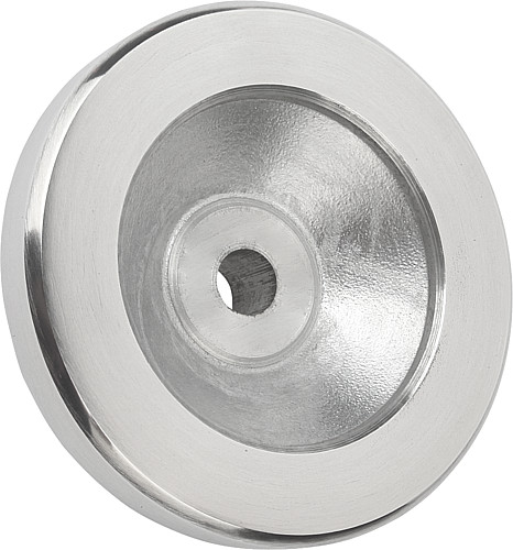 Norelem 06275-0080X10 SCHEIBENHANDRAD ALU, O.GR.O.NUT, D1=80, D2=10 - Norelem 06275-OG Scheibenhandraeder aus Aluminium - ohne Zylindergriff
