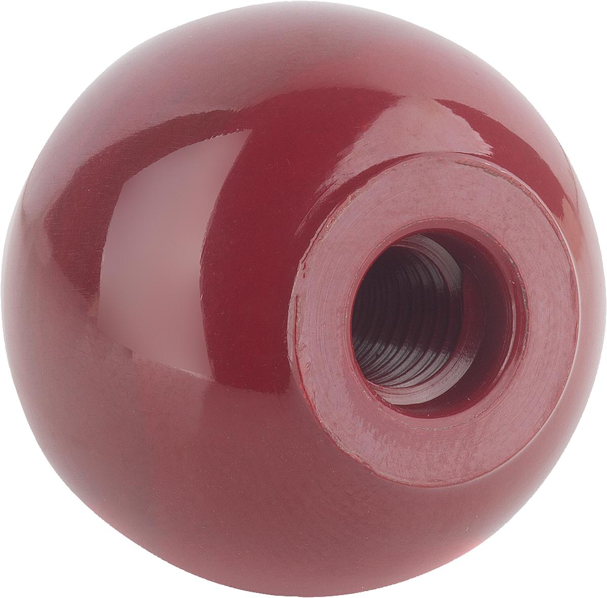 Norelem 06250-150101 KUGELKNOPF GLATTE AUSFÜHRUNG, D1=50, D=M10, FORM:C PRESSSTOFFGEWINDE, DUROPLAST ROT - 06250-150101 KUGELKNOPF GLATTE AUSFUEHRUNG - D1 50 - D M10 - FORM C PRESSSTOFFGEWINDE - DUROPLAST RO