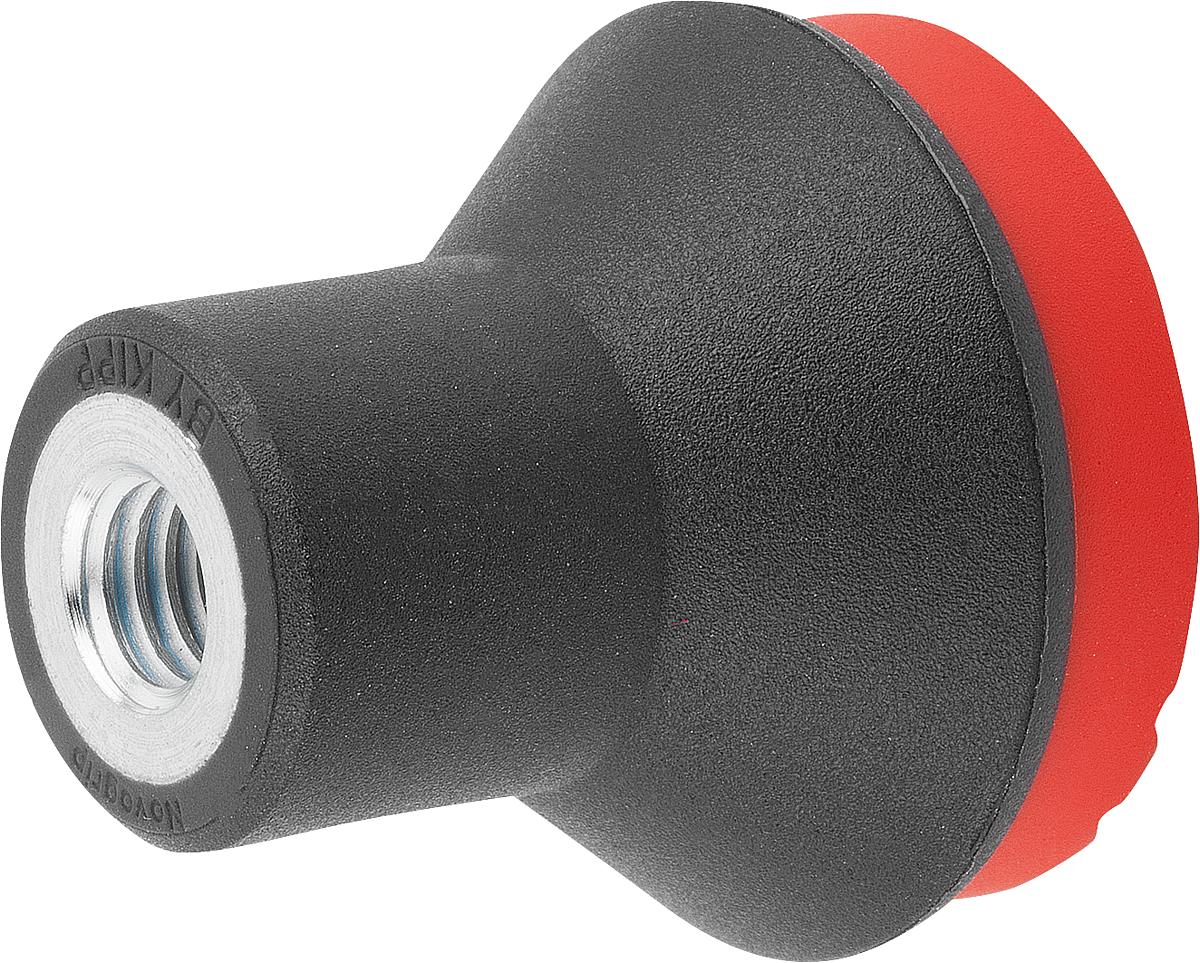 Norelem 06241-056 NOVO.GRIP PILZKNOPF GR.1  M5, DECKEL VERKEHRSROT - 06241-056 NOVO-GRIP PILZKNOPF GR-1  M5 - DECKEL VERKEHRSROT