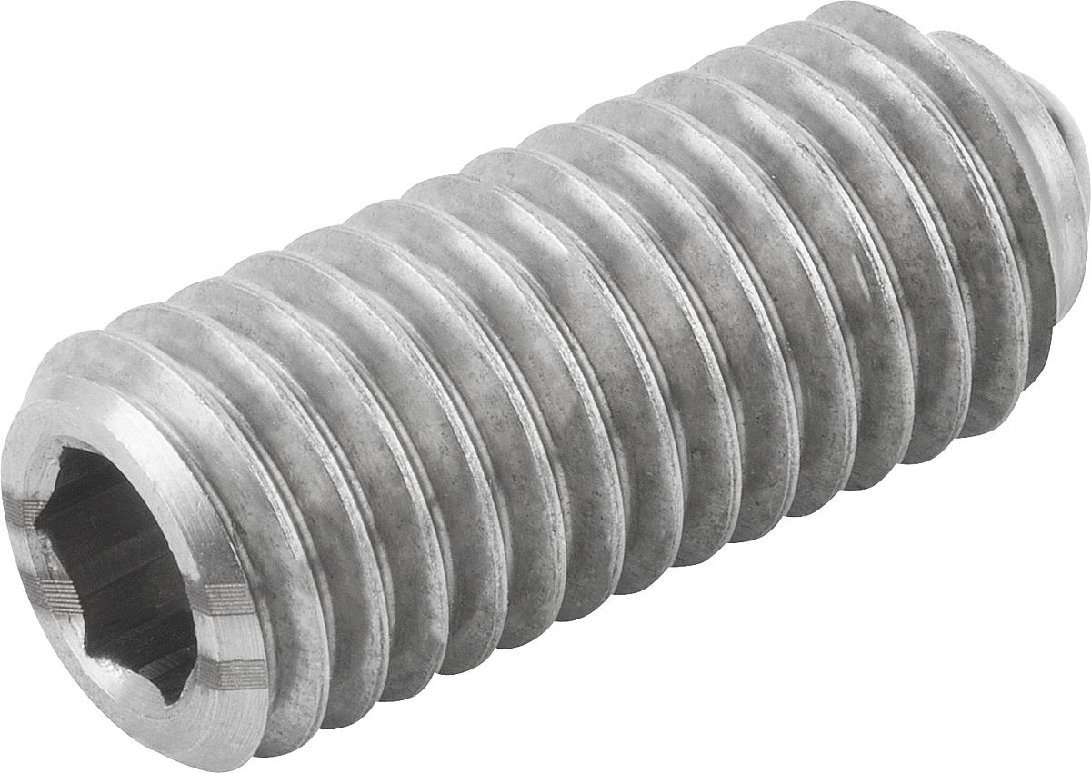 Norelem 03035-210 FEDERNDES DRUCKSTÜCK  M10     EDELSTAHL, KUGEL, VERSTÄRKTE F - 03035-210 FEDERNDES DRUCKSTUECK  M10     EDELSTAHL - KUGEL - VERSTAERKTE F