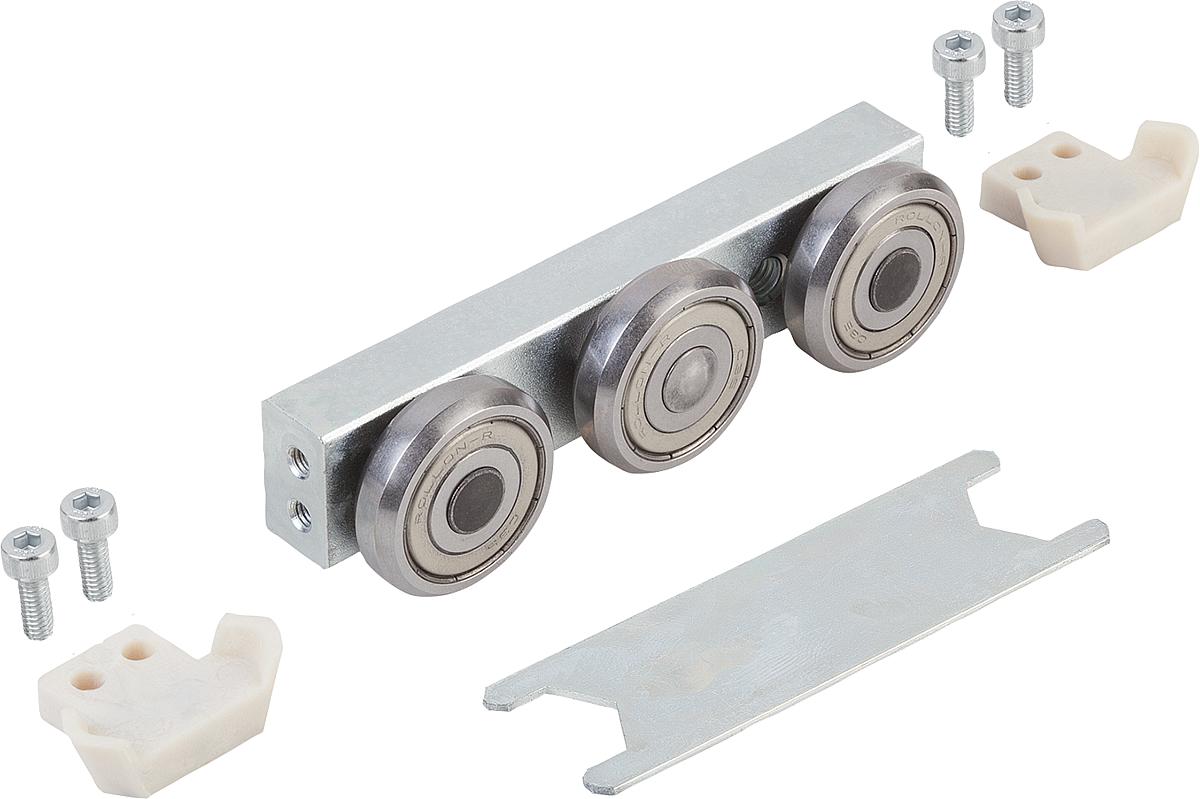 Norelem 21322-1128080 ROLLENFÜHRUNGSWAGEN, STAHL, FESTLAGER, GRÖßE 28 - 21322-1128080 ROLLENFUEHRUNGSWAGEN - STAHL - FESTLAGER - GROEssE 28