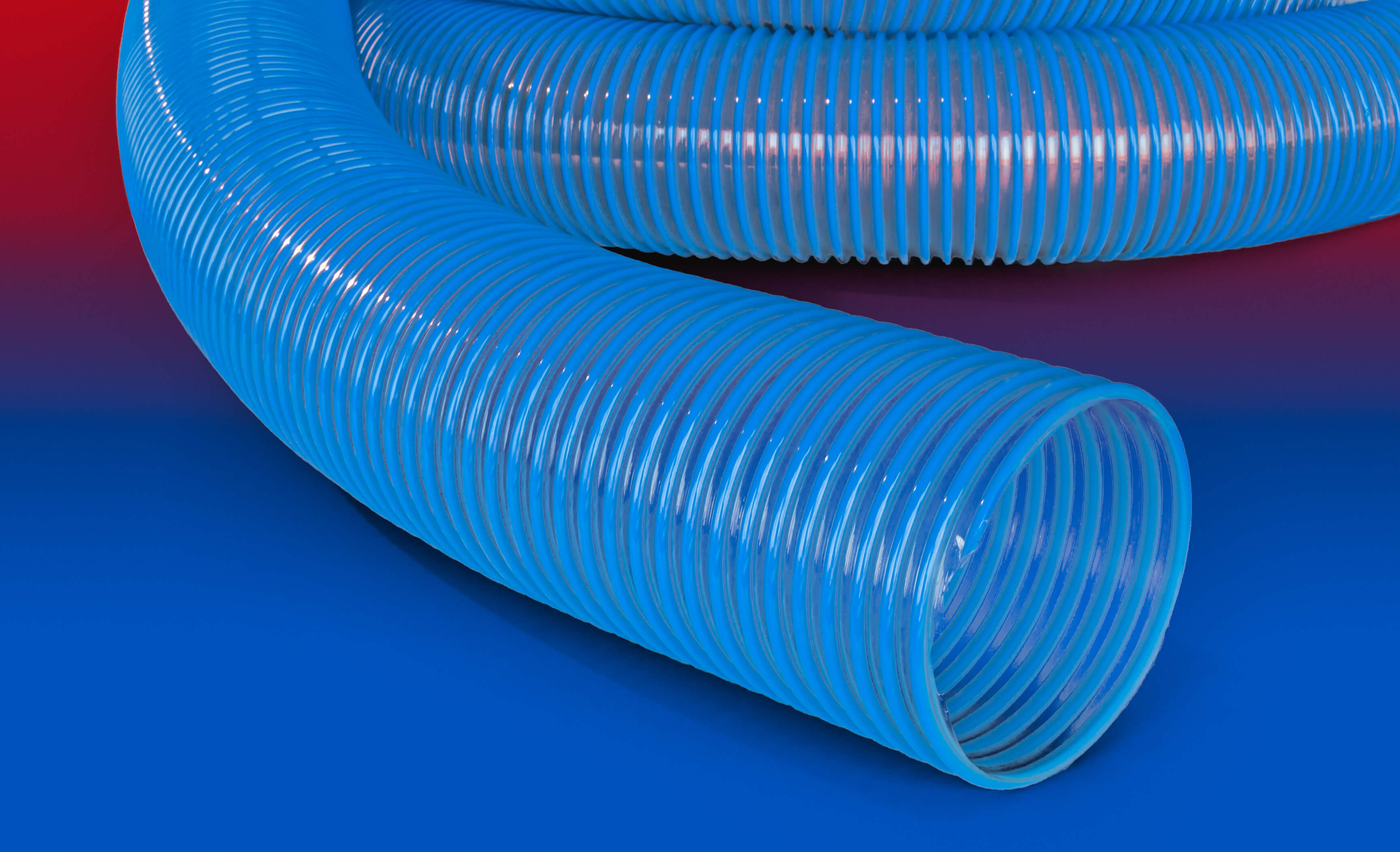 Norres 4605-040-000-20 Leichter Universal-Polyurethan-Absaugschlauch, Innen-Ø 40 mm, Aussen-Ø 47 mm, Biegeradius 40 mm - Norres 4605 - NORPLAST PUR 385 AIRFLEX PU FOOD