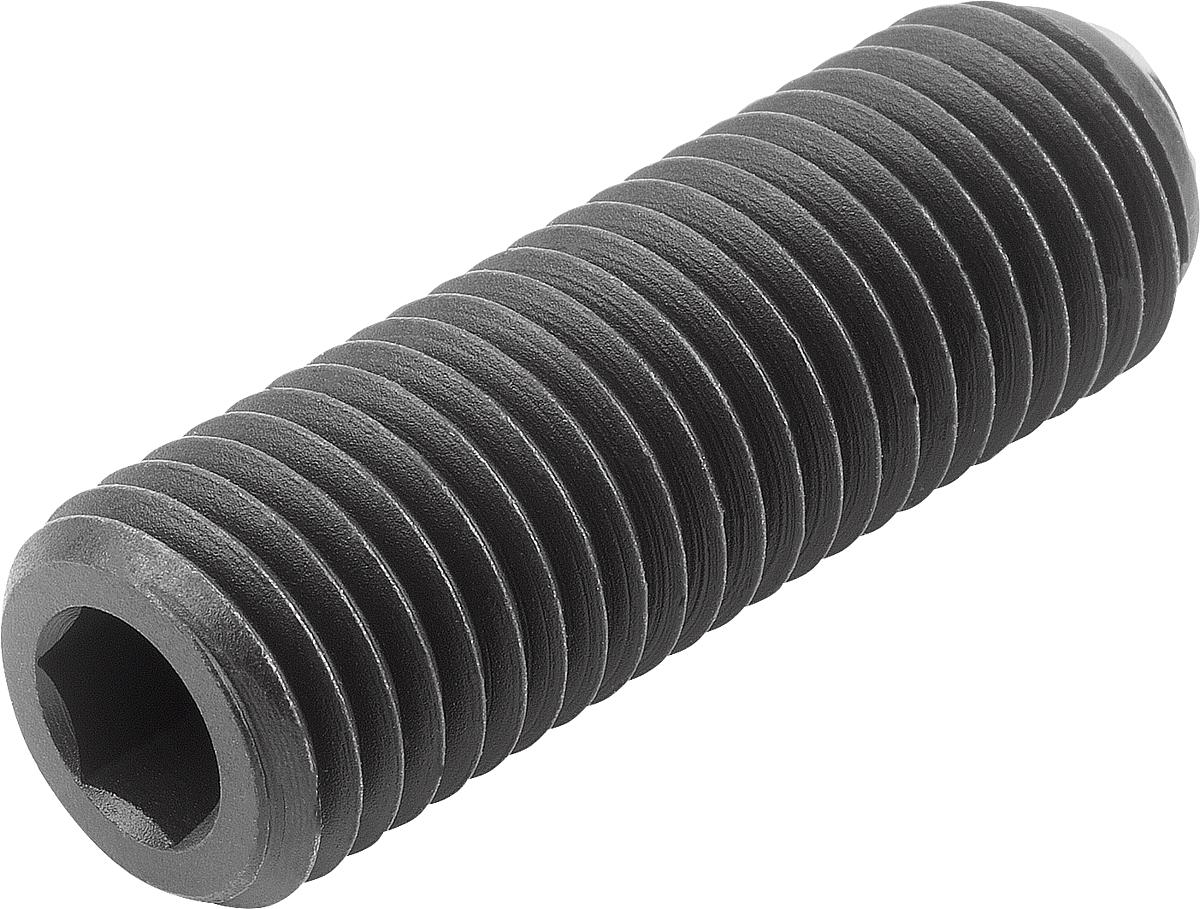 Norelem 07110-61650 KUGELDRUCKSCHRAUBE FORM FV, OHNE KOPF, D1=M16, L2=50 - 07110-61650 KUGELDRUCKSCHRAUBE FORM FV - OHNE KOPF - D1 M16 - L2 50
