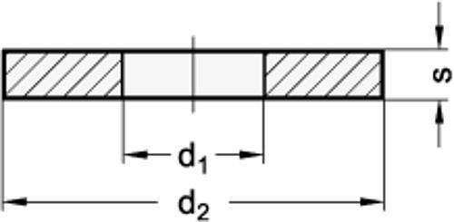 Ganter 6340-08,4 SCHEIBE DIN 6340, - DIN 6340 Scheiben - Verguetungsstahl-Skizze