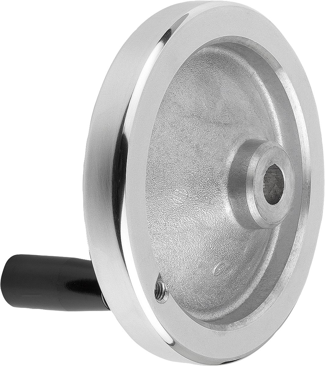 Norelem 06275-2100X12 SCHEIBENHANDRAD ALU, FESTST.GR.O.NUT, D1=100, D2=12 - 06275-2100X12 SCHEIBENHANDRAD ALU - GRIFF FESTSTEHEND - OHNE NUT - D1 100 - D2 12