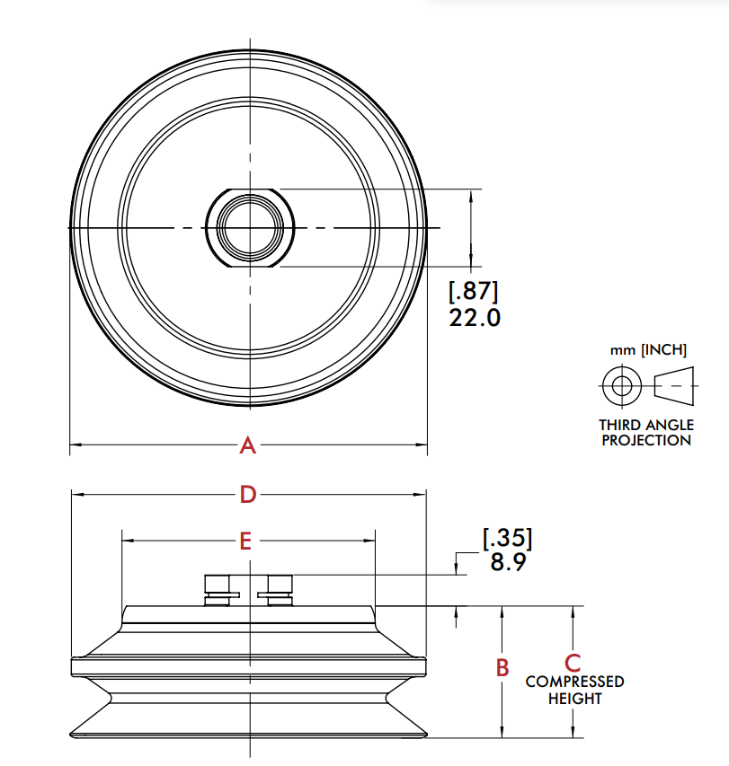 DESTACO 895415 Bolt, für 991-MRM *Sonderspanner - DESTACO Runde Faltenbalg Sauger - TZ