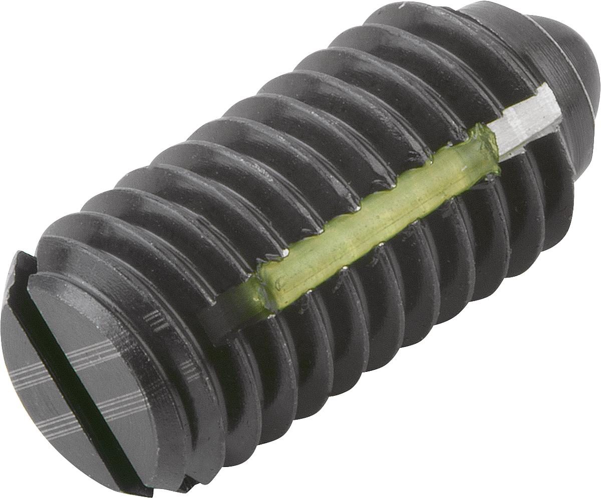 Kipp K0323.208 FEDERNDES DRUCKSTÜCK  M8, BOLZEN, LONG LOK, VERSTÄRKTE FEDER - K0323-208 FEDERNDES DRUCKSTUECK M8 - BOLZEN - LONG LOK - VERSTAERKTE FEDER