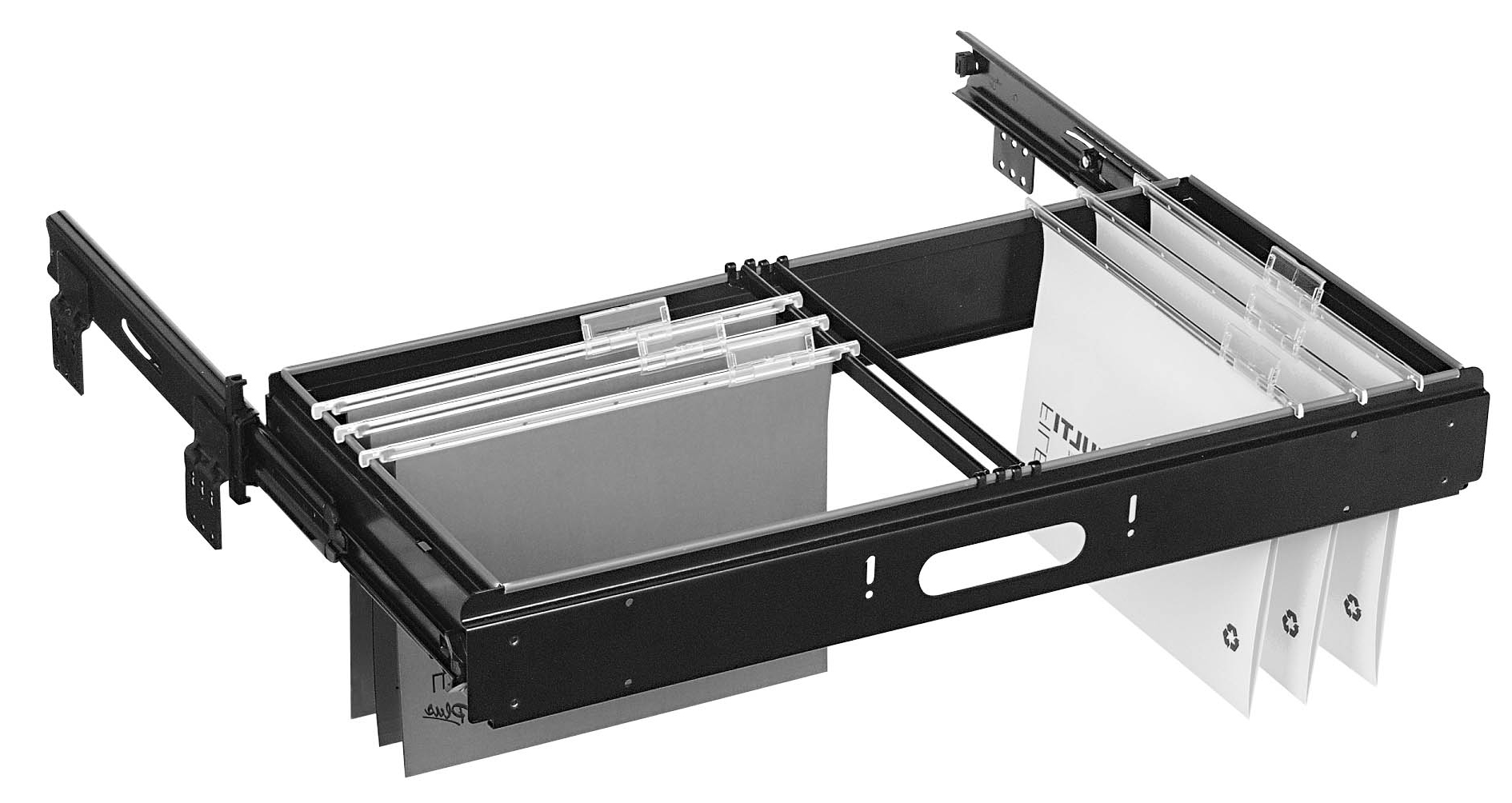 Accuride DAFR20-0500 Hängerahmen 1 x DIN A4 Einbaulänge 380-392 mm (Schiene separat zu bestellen) !! AUSLAUFARTIKEL !! - DAFR-Bild