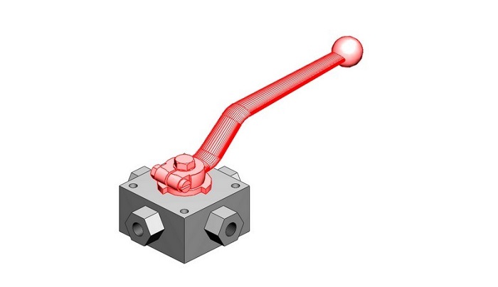 DESTACO 70911-1 Hydraulik 4/3 Wege Handsteuerventil Betriebsdruck max. 350 bar - 70911-1 Hydraulik 4 3 Wege Handsteuerventil