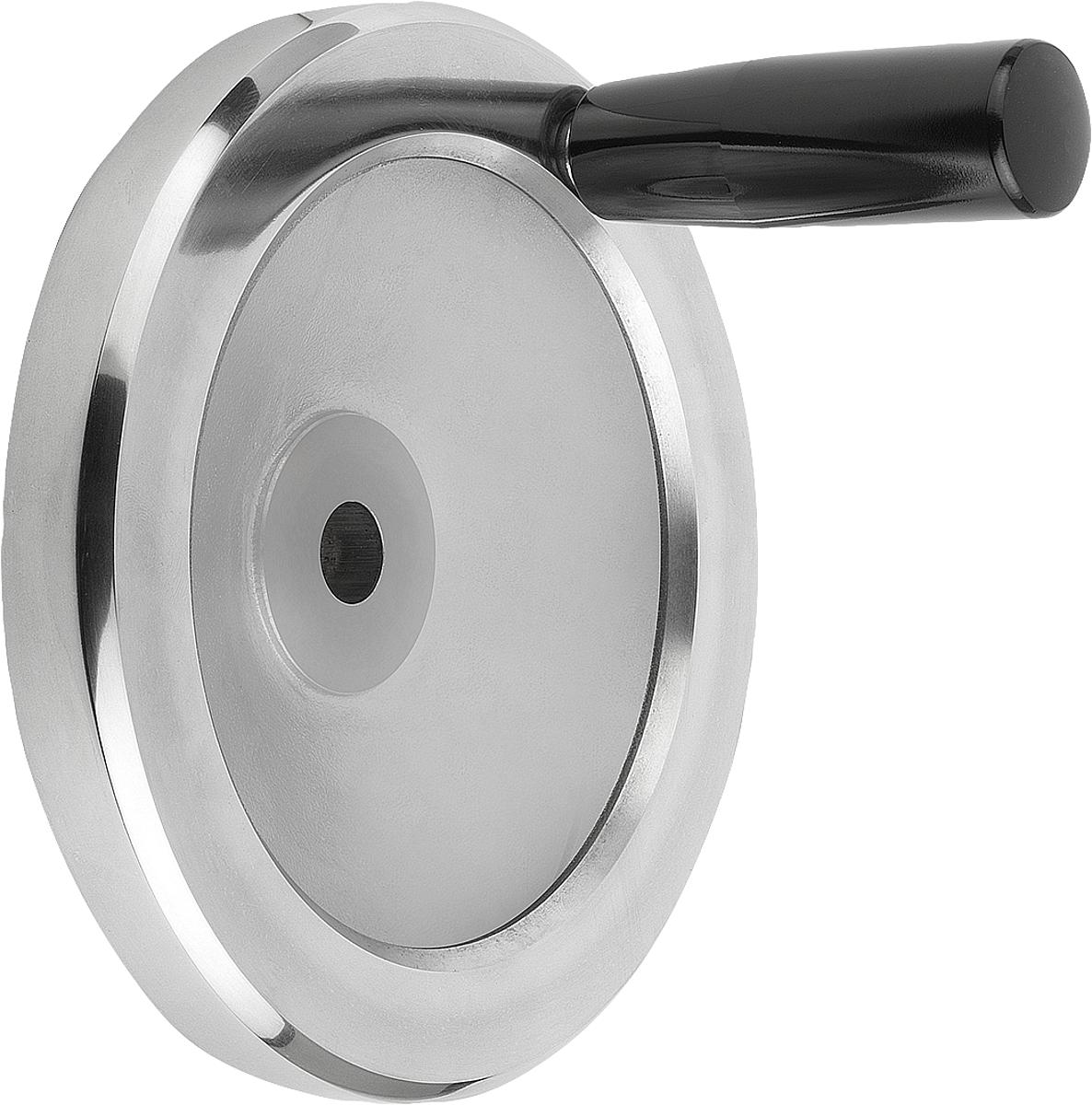 Norelem 06275-4080X10 SCHEIBENHANDRAD ALU, DREHB.GR.O.NUT, D1=80, D2=10 - 06275-4080X10 SCHEIBENHANDRAD ALU - GRIFF DREHBAR - OHNE NUT - D1 80 - D2 10