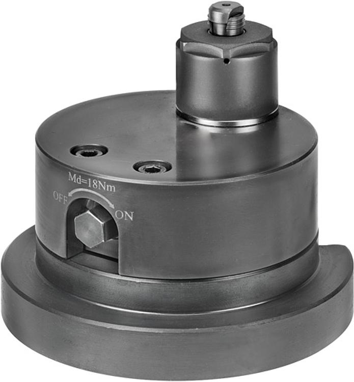 AMF 6489-01 Mechanisches Niederzugspannelement, außermittig, Spannranddicke   bei Al-Leg. min.: 9 mm, ØK: 10,9-11,8 mm - LE 6489 Mechanisches Niederzugspannelement - aussermittig -Abbildung