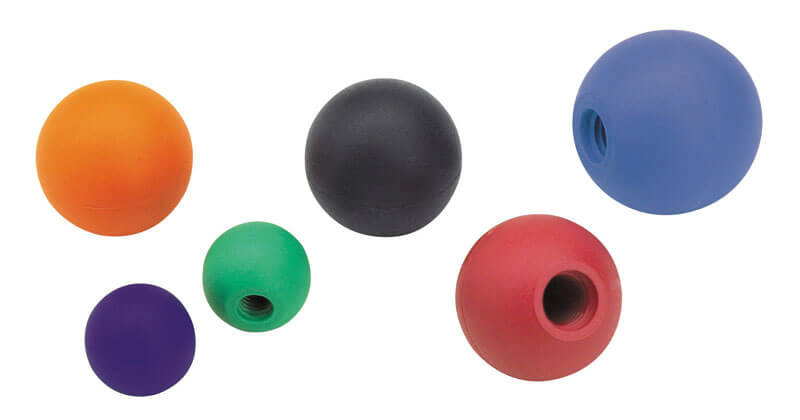 Leschhorn I103 Kugelknöpfe  D 35; d 16; Gewinde d1 M8; Kunststoff PA, schwarz - Boteco I103 Kugelknoepfe