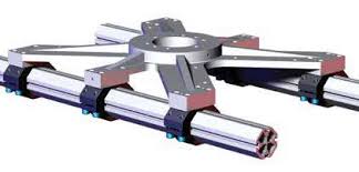 DESTACO BM3-90 Schwerlastfussklemmen ohne Lochbild der Roboterschnittstelle inklusiv Isolationsplatte, Lochkreis 200 mm, Tragrohr G= 90 mm, Lastwert: 589,7 Kg, Material: Druckguss Aluminium - LE70000 BM3-90 Schwerlastfussklemmen mit Roboter Interface