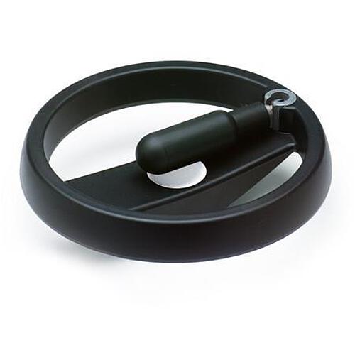 Ganter 522.6-200-K16-R Umleggriff Handräder, Kunststoff, Buchse / Umlegmechanik Edelstahl - GN 522-6 Umleggriff Handraeder - Kunststoff - Buchse - Umlegmechanik Edelstahl-Abbildung