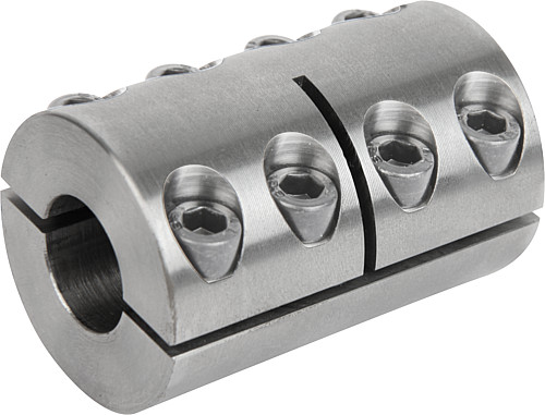 Norelem 23052-2140 STARRE KUPPLUNG GETEILT, EDELSTAHL, D1=14 - Norelem 23052 Starre Kupplungen geteilt