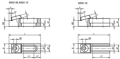 Kipp K0031.08 MULTI EXZENTER SPANNEINHEIT, FÜR BEFESTIGUNGSSCHRAUBE M8 - KIPP K0031 Multi Exzenter Spanneinheiten