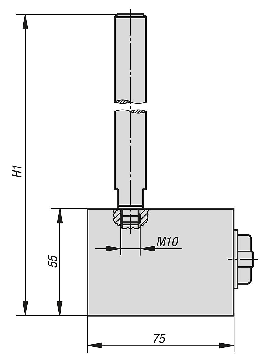 Norelem 31120-01 MAGNETSTATIV 16/250 - NLM 31120 Magnetstativ - Massblatt