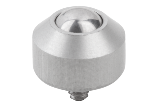 Norelem 95180-2208 KUGELROLLE MINI D2=M04X8, FORM:B ,EDELSTAHL, KOMP:EDELSTAHL - NLM 95180 Kugelrollen mini-Abbildung