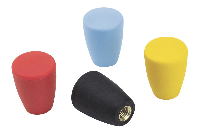 Leschhorn I107 Konusknöpfe  D 32; d 21; Gewinde d1 M10; Kunststoff PA, schwarz, Gewindebuchse Messing - Boteco I107 Konusknoepfe