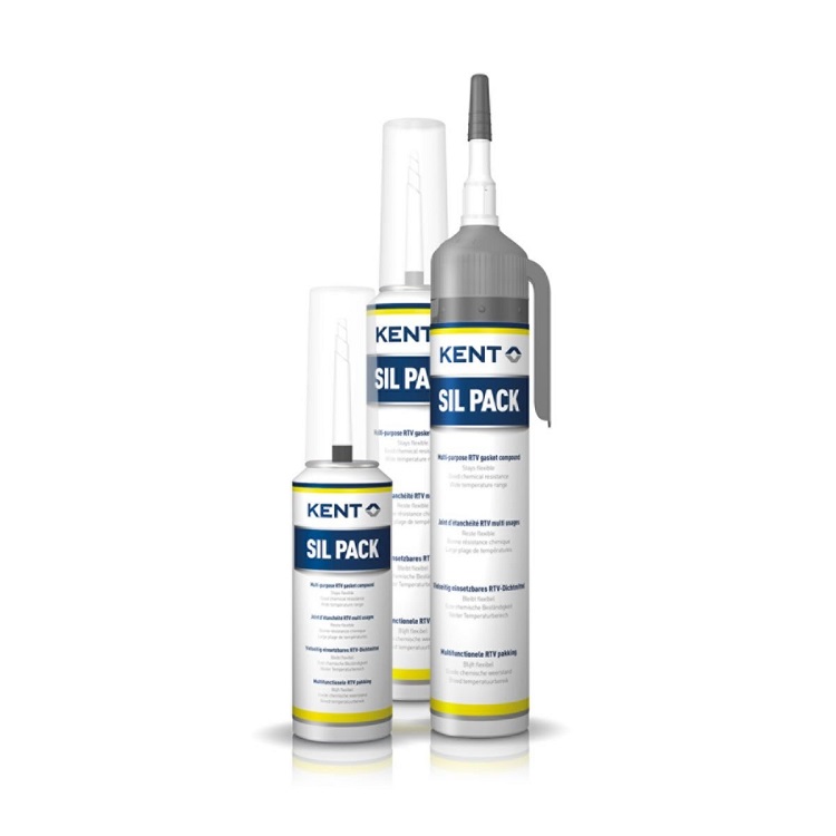 KENT 86843 10 Sil Pack SP, Silikonbasis, Gummi-Dichtmasse, 200ml Druckpackung Ventil - KENT Sil Pack Dichtungsmittel fuer alle industriellen Anwendungen