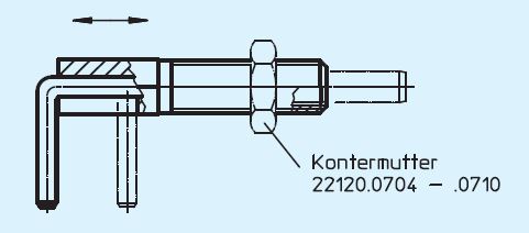 Halder 22121.0110 Rastriegel einfache Ausführung Ø 5 x M 8 - EH 22121 Rastriegel einfache Ausfuehrung