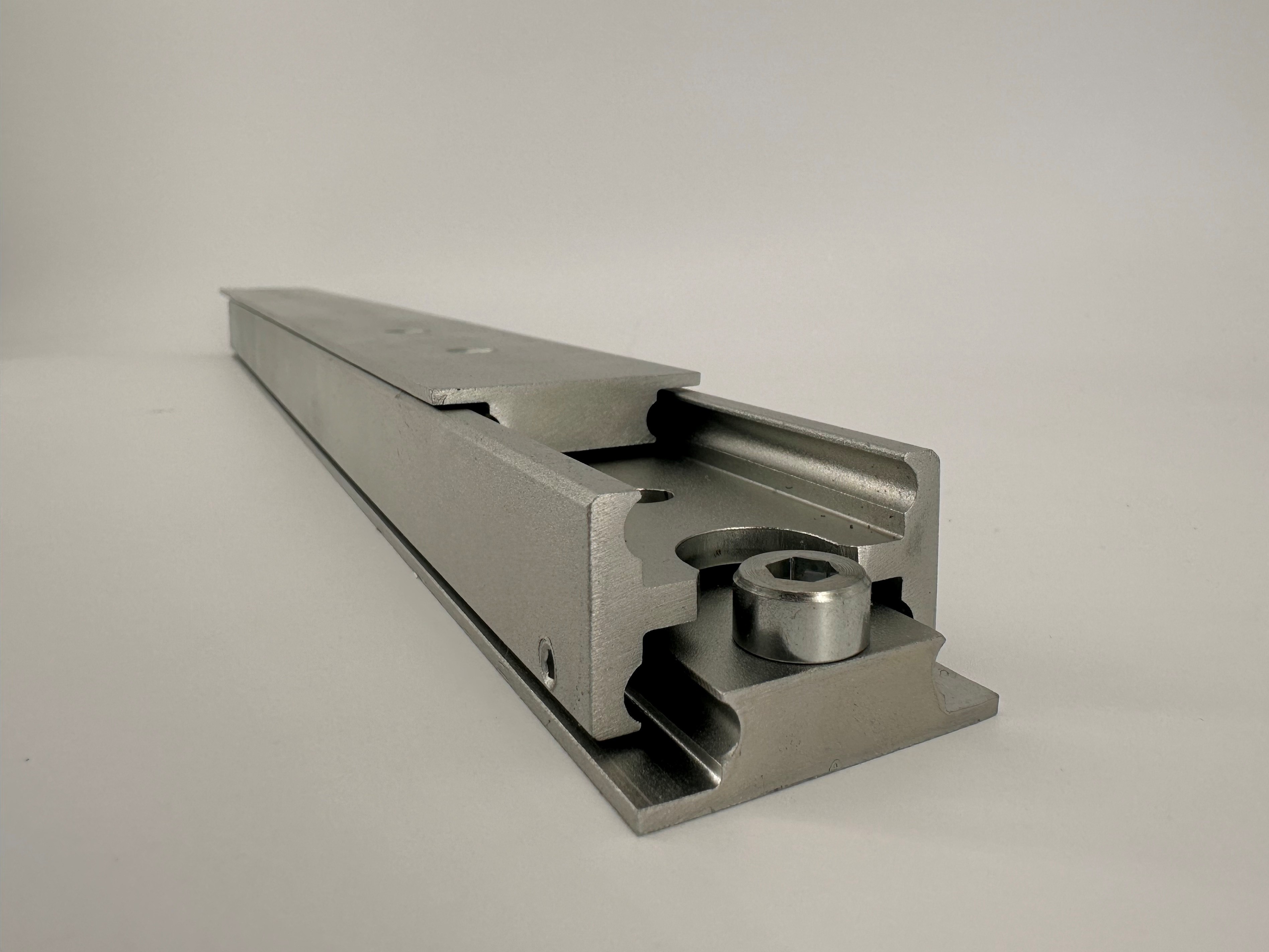 Leschhorn HPHV 2840-0300-GS-ST Hochpräzise Schwerlast-Teleskopschienen, Flachmontage, H-Profil 28x40, Vollauszug, A=300, GS: Gewinde M8/Senkbohrung für M8, Lastwert 100kg, Stahl verzinkt - LE HPHV Hochpraezise Schwerlast-Teleskopschiene - H-Profil - Vollauszug