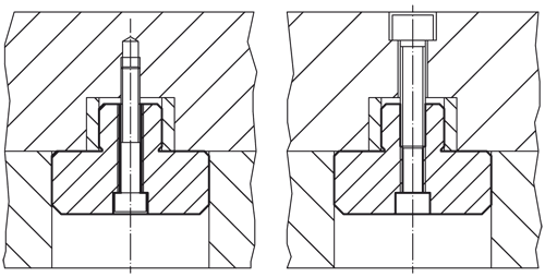 Halder 23110.0610 Zentrierbolzen  abgesetzt Ø 25 x 12 - Zentrierbolzen Zentrierbolzen - abgesetzt - Durchmesser 50 x 20