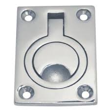 Leschhorn 01229-63x44-NI Edelstahl-Einlassgriffe, eckig ohne Schloss, L=63 B=44 H=10 mm, Material: Edelstahl A4, ohne Befestigungmaterial - 01229 Edelstahl Einlassgriff