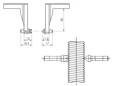 Helios Preisser, 0741145  Gewindemesseinsatz-Paar für metrische Außengewinde  1,5 - 1,75 mm Steigung - Helios Preisser - 0741 Gewindemesseinsatz-Paar fuer metrische Aussengewinde