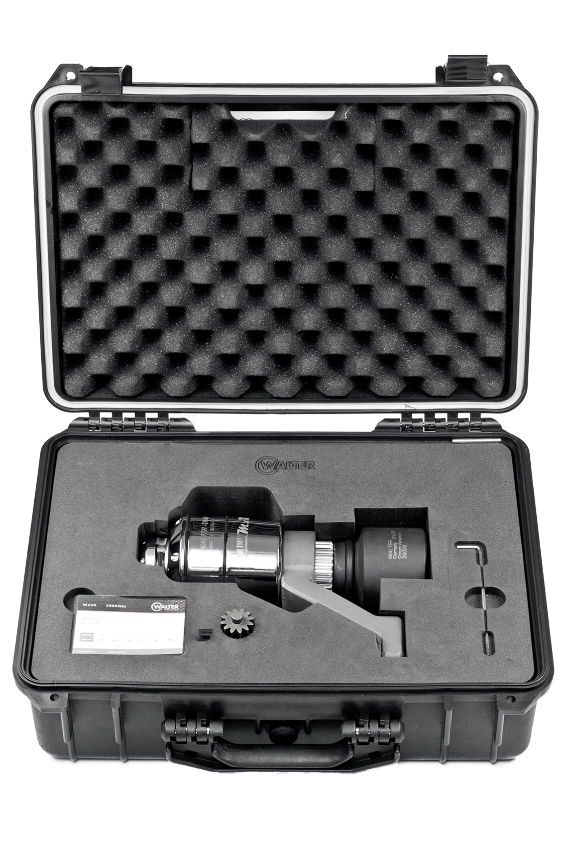 Carl Walter Werkzeuge Drehmoment-Vervielfältiger Mx50 mit Schrägabstützung SA-50, Eingang 20 (3/4"), Ausgang 25 (1"), Übersetzung 1:17, max. 5000 Nm - Mx Koffer