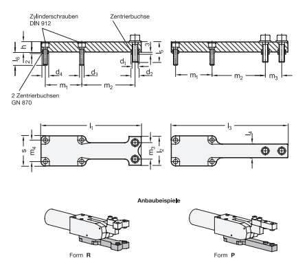 Ganter 869.2-52-R-NC Spannbackenhalter, Gegenhalter - GN-869-2-Spannbackenhalter-Gegenhalter-Skizze