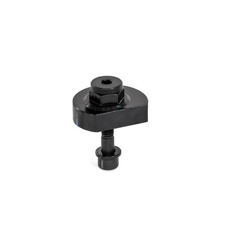 Ganter 918-40-SKB-L-77  Spiralexzenter, Stahl, Spannung radial, Schraube von der Rückseite, Durchmesser d1: 40, l1 max.: 77, Form: SKB - mit Sechskant - GN-918-Spiralexzenter-Stahl-Spannung-radial-Schraube-von-der-Rueckseite-mit-Sechskant-durch-Linksdre