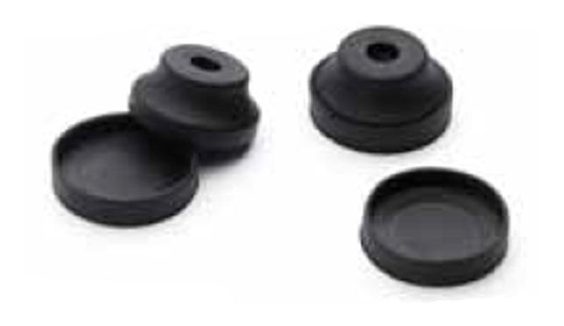 Leschhorn P821 Gelenkfüße  D3  26; d 18; Gewinde d1 M10; Kunststoff PA, schwarz, - Boteco P821 Gelenkfuesse