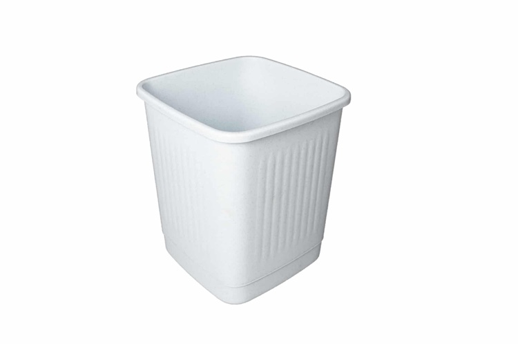 Leschhorn 10334102 Papierkorb 9L - Inhalt, 22x22x28 cm, Farbe: weiß, Verpackungseinheit= 10 Stück - LE 10334139 Papierkorb 9 Liter - quadratisch und pflegeleicht in Granitgrau