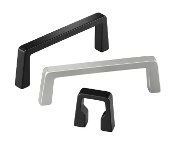 Leschhorn S1-12.180.01   Aluminium Bügelgriffe für 19" Technik A 180, natur eloxiert - Leschhorn S1 Aluminium Buegelgriffe 19in Technik